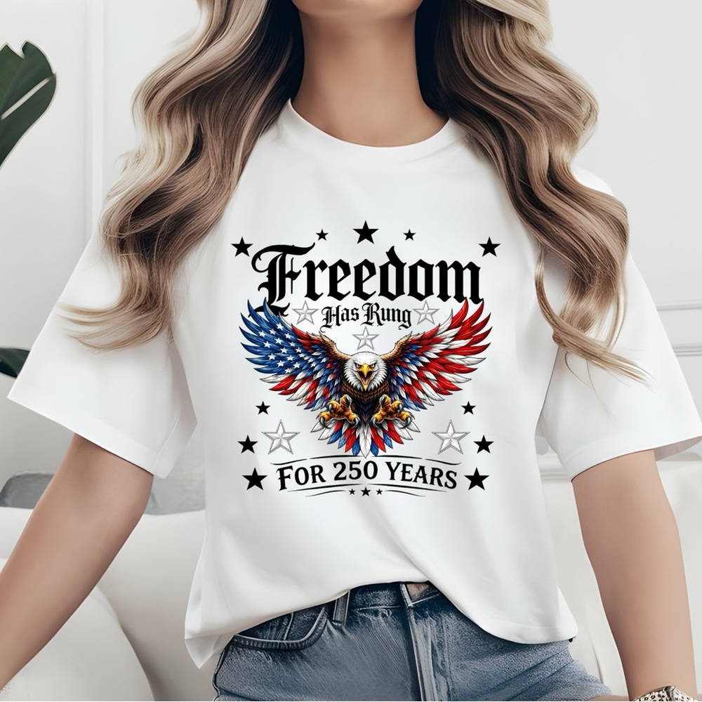 250 USA Aniversary T-shirt patriotic faux rhinestones New S M L XL USA